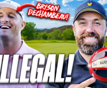 I gave ILLEGAL golf clubs to Bryson DeChambeau and he shot ___