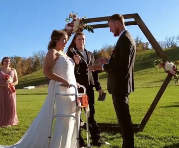 This Is Iowa: Injured Iowa bride keeps promise to walk down wedding aisle