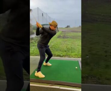 Staff and customers try out the medicus golf club at 'TheGolfVenueCroydon'