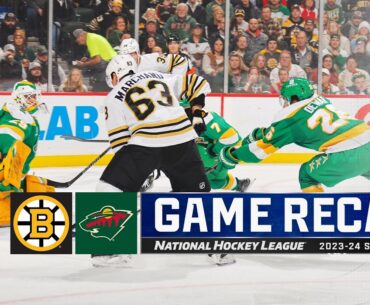 Bruins @ Wild 12/23 | NHL Highlights 2023