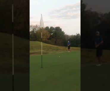 LONG Birdie putt on Hole 2 at DORNICK HILLS #golf #firefighter #shorts