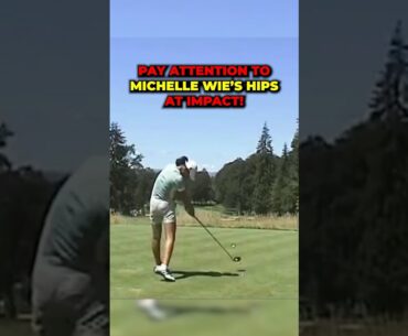 Michelle Wie shows golfers how to fire their hips correctly at impact! #shorts