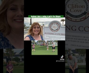 Taking a swing at #golf in #thevillagesflorida #puttingcourse #55plus #florida #funny #thevillages