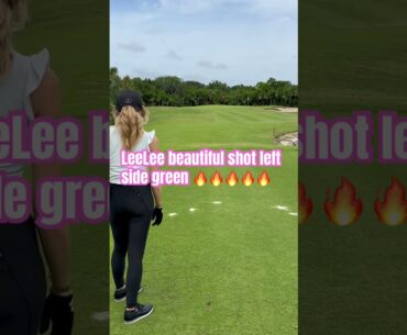 LeeLee, beautiful shot left side green 🔥🔥🔥#golfgirl #golf #golfer #golflife #golfcourse #golfing