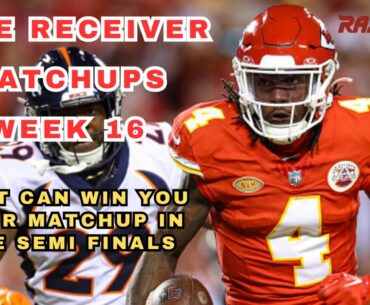 Top Wide Receiver Matchups - Slot vs. Wide Analysis Week 16