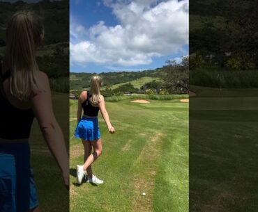 Ball meet Green 🤝🏼 #golf #golfswing #golfgirl #heritageresort #mauritius #golfing #golfer