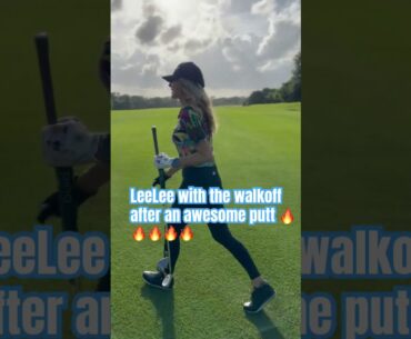 LeeLee with the walk off after an awesome putt 🔥🔥🔥🔥#golfgirl #golfing #golf #golfer #golflife