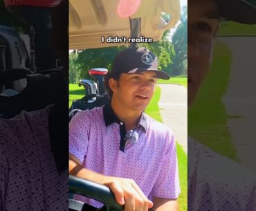 HE ALMOST HIT THE CART GIRL! 😬😅 #cartgirl #golf #golfer #golfshorts #shorts