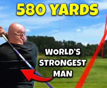 World’s Strongest Man Attends Long Drive Tournament