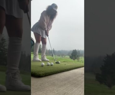 Golfing in twilight #drivingrange #golf #islandbarbie #fyp