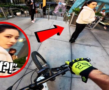 RIDING CRAZY URBAN DOWNHILL, PEOPLES REACTIONS ON MY E-MTB