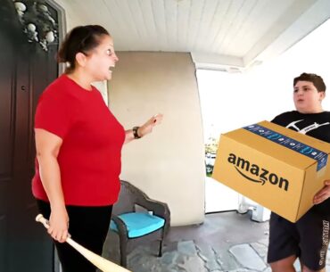 he got caught STEALING packages..