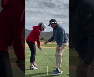 👆Watch Full Lesson. Proper set up is a must! Great fundamentals last forever! #golf #golfswing