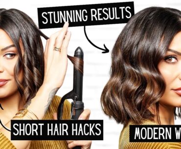 How to Wave Short Hair with a Curling Iron | Quick & Easy!