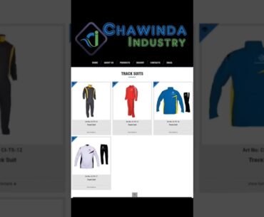 SPORTS WEAR MANUFACTURERS &:EXPORTER INFO@CHAWINDAINDUSTRY.COM 03123126011