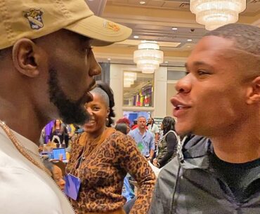 The moment when Terence Crawford STEPPED to Devin Haney & SIZED HIM UP; Did he intimidate him?
