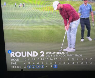 Dude… Wesley birdied four holes in a row at Q school then lost it all with a quadruple bogey (featuring a four-putt…)