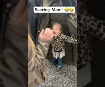 Scaring mom at the store. #prank #toddler #prank #Wife #Marriedlife #family #kidprank #funny #scared
