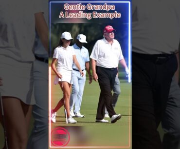 President Trump coaching his lovely granddaughter Kai. #trump #melaniatrump  #shorts #fpy