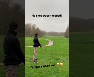 No shot tracer needed  - Got Drenched!!! #topped #golf