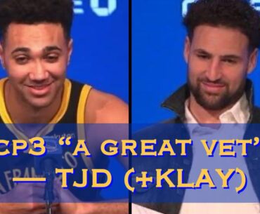 KLAY: Trayce Jr “another double-dub”; TJD: “not ordinary having this many legendary ppl on your team