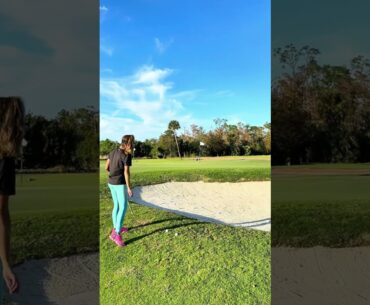 One Handed Flop Shot Hole-Out From Gabby Golf Girl | TaylorMade Golf