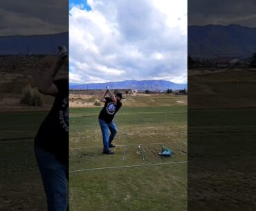 Swing felt awkward, yet the result was perfect? #shorts #fyp #foryou #golf #practice #viral