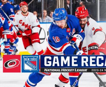 Hurricanes @ Rangers 1/2 | NHL Highlights 2024