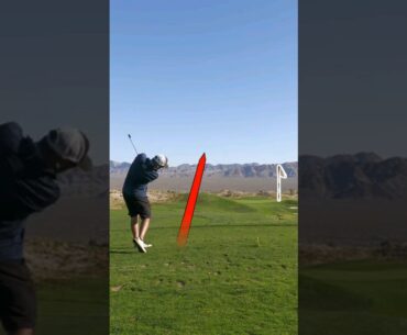 Firefighter Steve hitting his opening tee shot on the WOLF course #golf #shorts