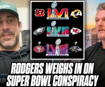 Aaron Rodgers Weighs In On The "Super Bowl Logo Color Conspiracy" | Pat McAfee Reacts