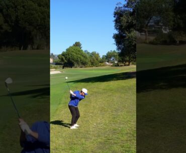 122 yards with a backstop, what club you hitting??