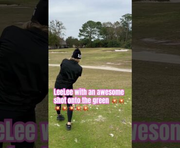 LeeLee with an awesome shot onto the green 💥💥#golfgirl #golf #golfer #golflife #golfing #golflove