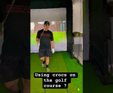 Do you use crocs on the golf course ? 2 or 4 wheel drive? #golf #funny #shorts