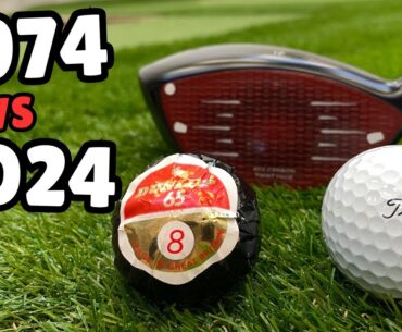 1974 GOLF BALL VS 2024 GOLF... How much have golf balls improved in 50 years? DUNLOP 65 VS PRO V1