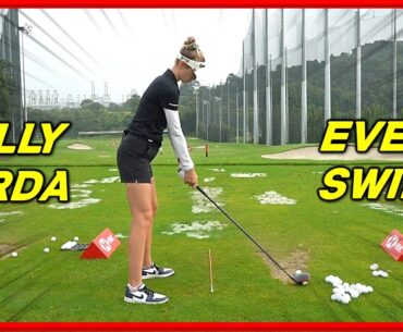 "Nelly Korda" Wedge-Iron-Hybird-Wood-Driver Swings & Slow Motions I Driving Range