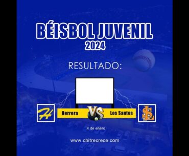 Herrera vs Los Santos | Audio en vivo  | Béisbol juvenil 2024