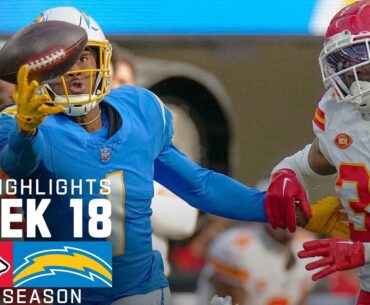 Kansas City Chiefs vs. Los Angeles Chargers | 2023 Week 18 Game Highlights