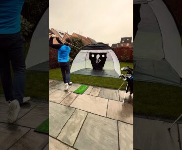A few early morning practice swings to get warmed up for today’s round 🔥⛳️ #golf