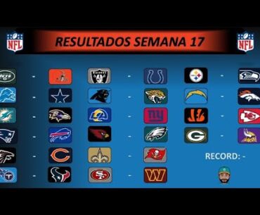 RESULTADOS NFL 2023 SEMANA 17