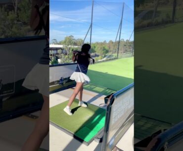 cute girl learning #golf