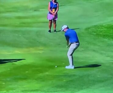 My reaction to JT Poston almost hit an Hole In One Ace  was so close from going in the hole⛳️ 1-7-24