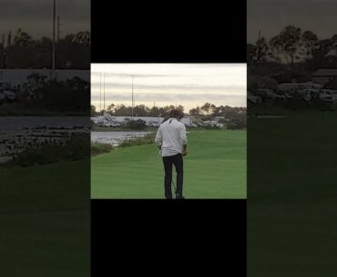 Charlie Woods teeing off from the ladies tees at 2022 PNC Championship