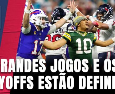 BILLS, TEXANS E COWBOYS LEVAM DIVISÕES, PACKERS E STEELERS AVANÇAM... E FALCONS DEMITEM TREINADOR