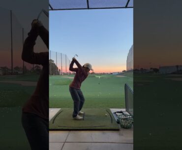 Golf swing practice - 12 years old