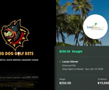 Golf Bets:  2024 Sony Open