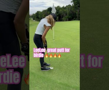LeeLee great putt for birdie 🔥🔥🔥🔥#puttinggreen #putt #golf #golfgirl #golfer #golflife #golfing
