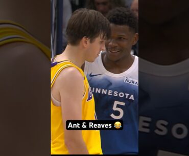 Anthony Edwards & Austin Reaves have a friendly exchange 🤣