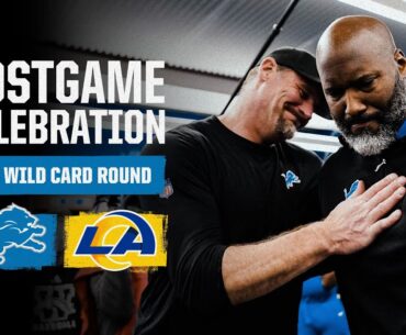 Lions vs. Rams postgame locker room celebration