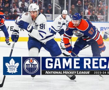 Maple Leafs @ Oilers 1/16 | NHL Highlights 2024