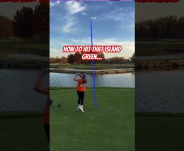 How to hit 🏌️‍♀️ that island 🏝️ green ⛳️ #golfgirls #juniorgolf #golf #golftips #golfskills